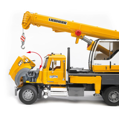 Žaislinis BRUDER kranas Mack Granite Liebherr 02818