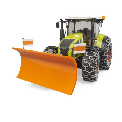 Žaislinis BRUDER traktorius su sniego peiliu Claas Axion 950 03018