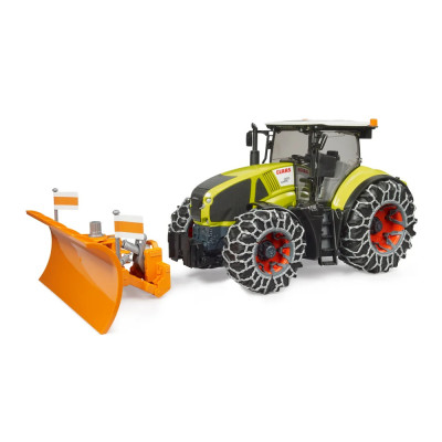 Žaislinis BRUDER traktorius su sniego peiliu Claas Axion 950 03018