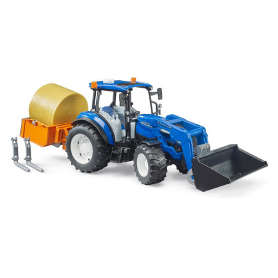 Žaislinis BRUDER traktorius New Holland su priedais T5.120 02187