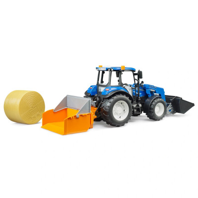 Žaislinis BRUDER traktorius New Holland su priedais T5.120 02187