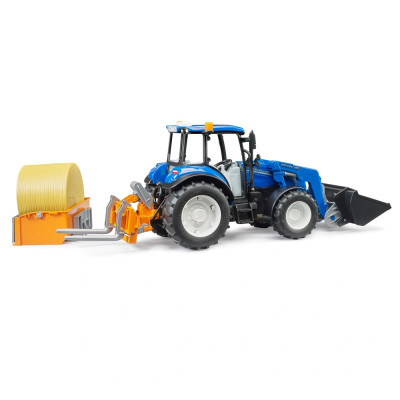 Žaislinis BRUDER traktorius New Holland su priedais T5.120 02187